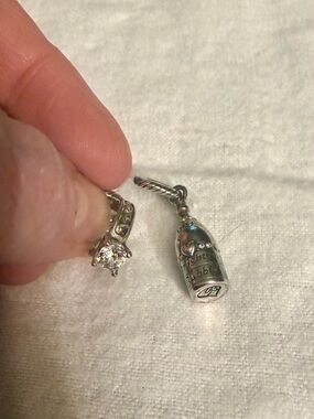 Brighton Diamond Ring and champagne bottle charms Bundle